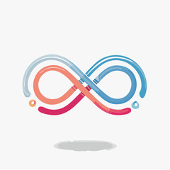 Abstract infinity symbol with pastel colors representing timelessness and continuity