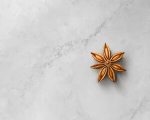 Star Anise Spice On Light Grey Marble