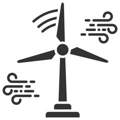Windmill Glyph Icon