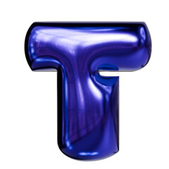 Alphabet, number and symbol 3D render Glossy Metallic Gel Symbol