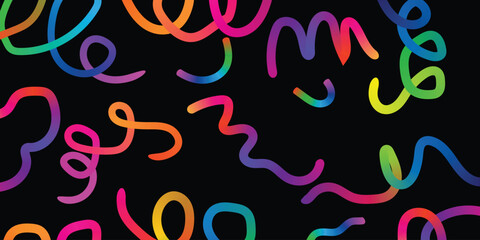 Abstract seamless vector pattern of geometric pink and colorful lines, ideal for wallpaper or fabric design