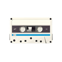 Fototapeta premium Retro audio cassette tape isolated on background