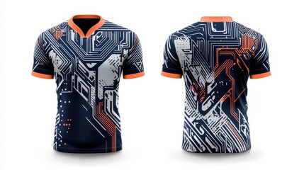 abstract sports jersey with intricate maze-like linework,  isolated on a white background