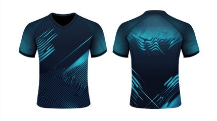 abstract sports jersey with intricate maze-like linework, digital glitch effects isolated on a white background