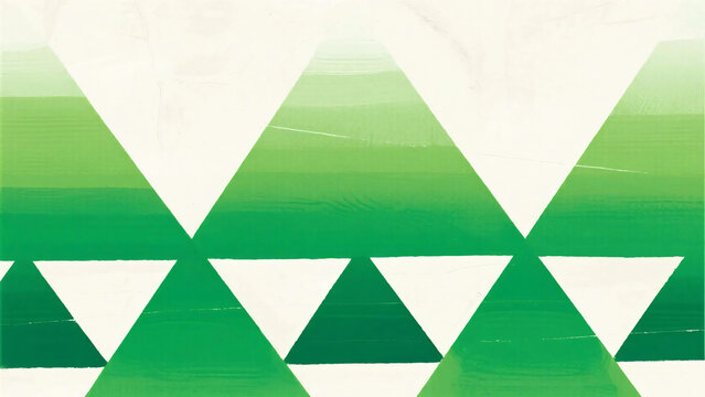 Abstract green triangles create a striking background. Grunge-style background. Graphic material.