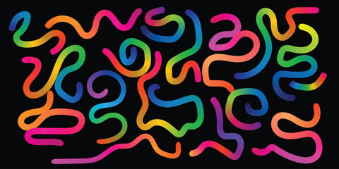 Abstract seamless vector pattern of geometric pink and colorful lines, ideal for wallpaper or fabric design