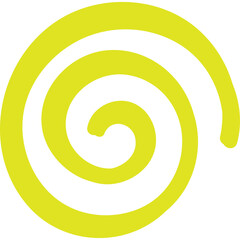 Yellow Spiral On Transparent Background Abstract Design Element With A Sense Of Movement And Energy