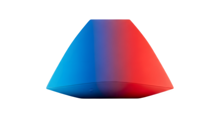 Abstract Geometric Shape with Blue and Red Gradient.