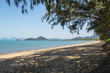 Palm Cove beach, a secluded coastal village north of Cairns in Tropical North Queensland, Australia