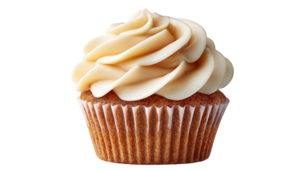 Birthday cupcake with candle on light grey table against blurred lights. Space for text