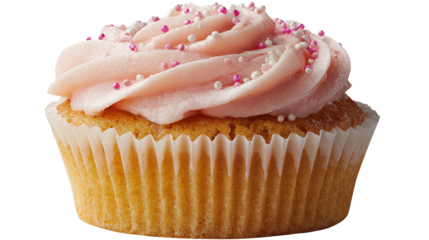 Birthday cupcake with candle on light grey table against blurred lights. Space for text