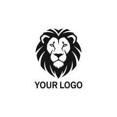Obraz premium Bold graphic of a lion's head, perfect for a powerful brand identity concept