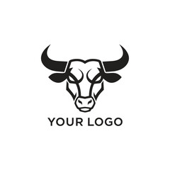 Minimalist Bull Head Design: A Symbol of Strength and Determination
