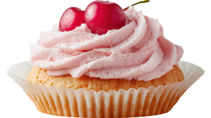 Birthday cupcake with candle on light grey table against blurred lights. Space for text