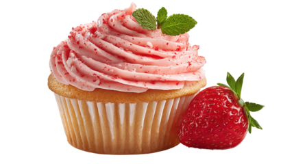 Birthday cupcake with candle on light grey table against blurred lights. Space for text