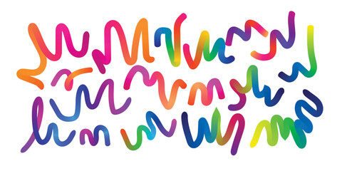 A vibrant neon color illustration of alphabet letters and numbers forms a colorful love symbol design