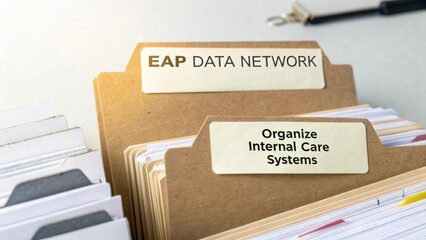 Organized File System with Data Network Labels for Internal Care Management and Efficient Office Workflow