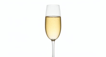 Sparkling champagne flute filled with bubbly golden beverage, perfect for celebrating special moments and festive occasions.