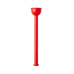 Fototapeta premium Vibrant Red Enema Nozzle on Pure, Deep Background for Medical and Health Illustrations