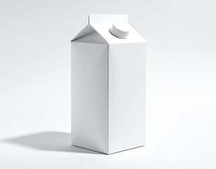 Blank white carton milk/juice packaging