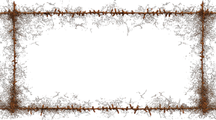 A decorative frame with intricate patterns and textures in shades of orange and white.