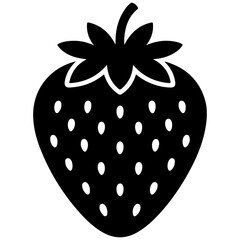 Strawberry silhouette, a delicious summer fruit