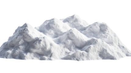 Snow sculpture of a winter landscape scene ultra realistic high resolution on transparent background
