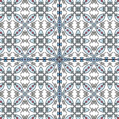 Vintage seamless damask floral pattern illustration vector textile design.