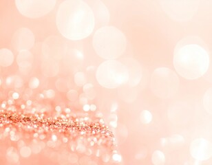 Soft, peachy-pink bokeh, glitter