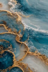 Coastal & Crystal Abstracts – 海と結晶の抽象画セット