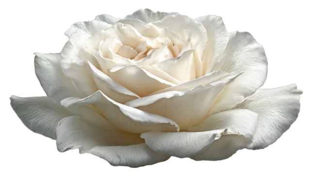 set of white rose flowers isolated on transparent background cutout - Powered by Adobe