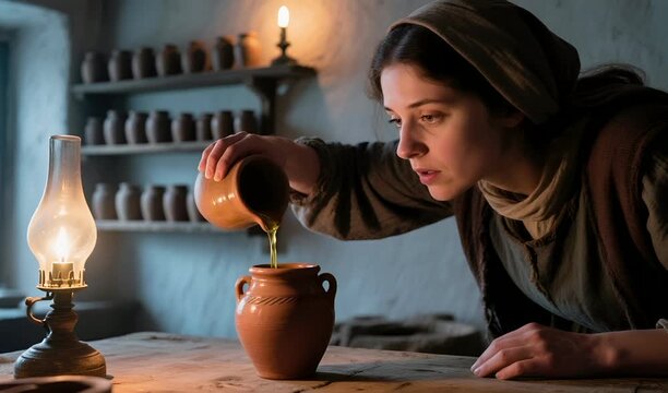 A Widow Pours Oil Into Empty Jars Until Her Home Overflows With Miracles