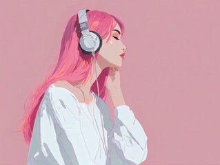 Pink Vibes – ピンクに包まれた音楽ガール