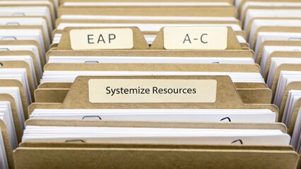 Organized file folders showcasing systemization of resources for efficient data management and categorization in office environment