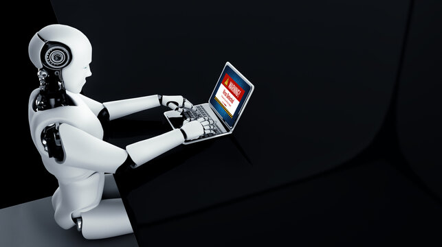 Virus warning alert on computer screen detected modish cyber threat , hacker, computer virus and malware - Powered by Adobe