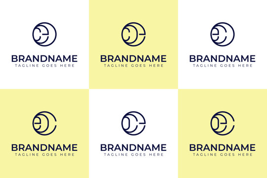 Letters CEO COE ECO EOC OCE OEC Monogram Logo, suitable for any business