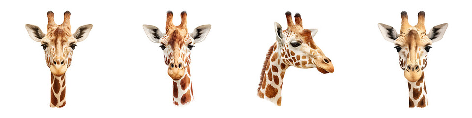 Giraffe Portraits: Wildlife Art, Animal Head Collection