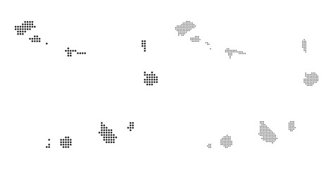 Cabo Verde archipelago map showing main islands with a modern black dotted or pixelated design pattern