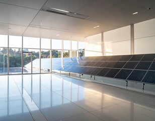 Modern interior with solar panels