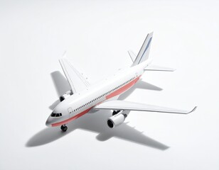 White passenger jet, slight shadow