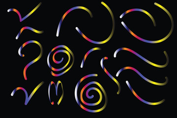 Editable color vectror gradieant line