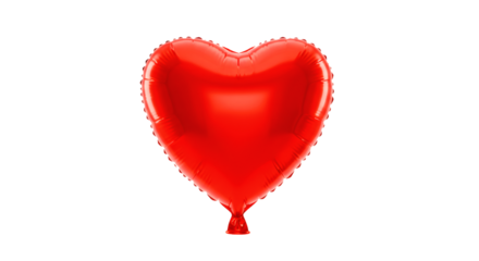 Red heart balloon love romance valentine's day party celebration decoration gift surprise anniversary joy on transparent background
