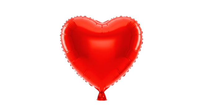 Red heart balloon love romance valentine's day party celebration decoration gift surprise anniversary joy on transparent background
