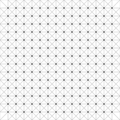 Fototapeta premium Elegant geometric grid pattern background with thin diagonal lines and connected dots. Perfect for technology, architecture, background textures, and digital design projects. 