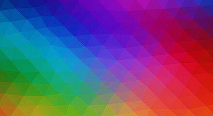 Vibrant low poly background with spectrum colors for modern designs and creative projects, adding a dynamic and visually appealing element to your work