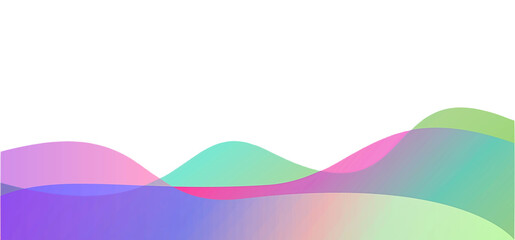 Abstract colorful wave vector illustration for design with a rainbow gradient pattern on a blue backdrop
