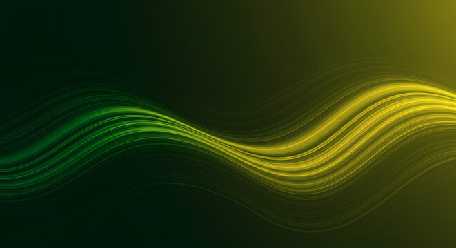 Dynamic yellow and green waves flow with mesmerizing elegance, perfect for adding a touch of vibrant energy to your designs and branding projects now