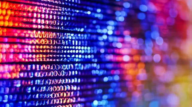 Abstract Data Flow: Dynamic Digital Code in Vibrant Colors - Powered by Adobe