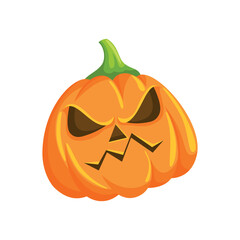 Cartoon pumpkin Jack o lattern halloween vector style