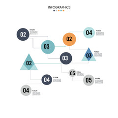 Data Visualization Infographic Design with Circular and Triangular Elements
